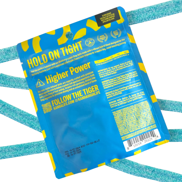 Blueberry Lemon Drop Belts 100mg