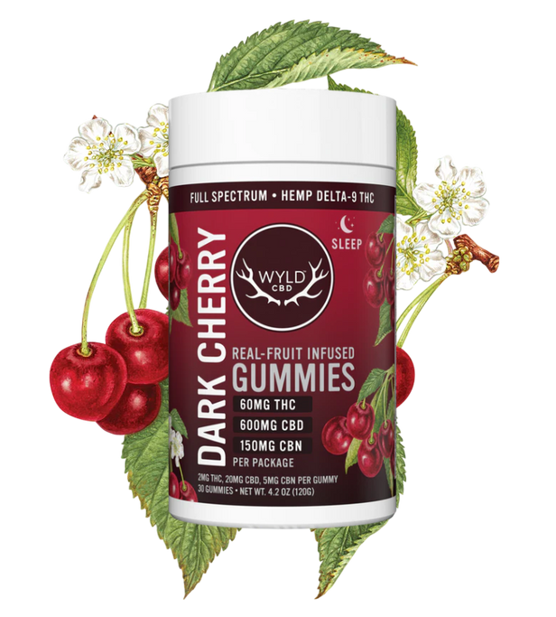 Dark Cherry 20:5:2 CBD:CBN:THC Gummies (30ct)