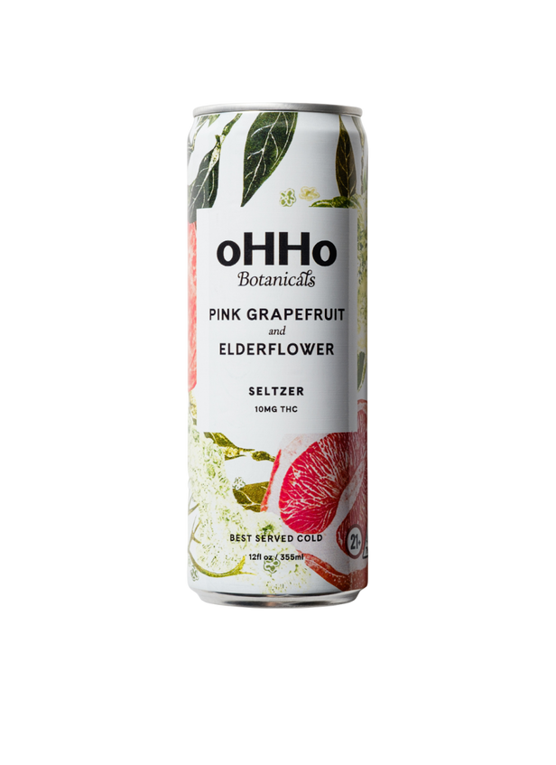 Pink Grapefruit & Elderflower 10mg THC Seltzer – Pack of 4