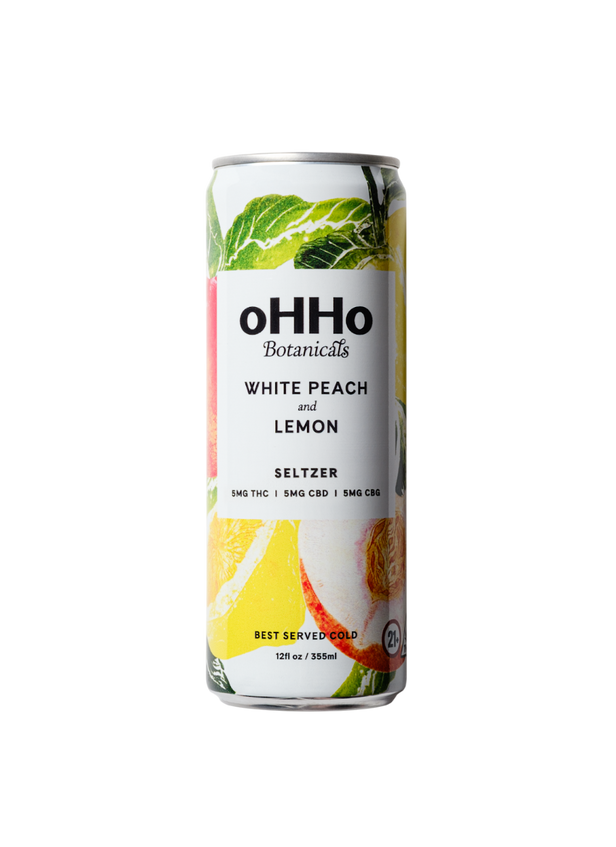 White Peach & Lemon 5mg THC Seltzer - Pack of 4