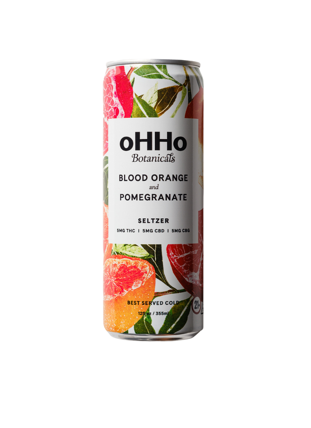 Blood Orange & Pomegranate 5mg THC Seltzer - Pack of 4