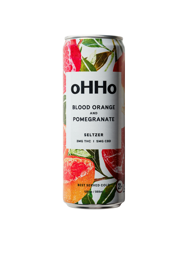 Blood Orange & Pomegranate 3mg THC Seltzer - Pack of 4