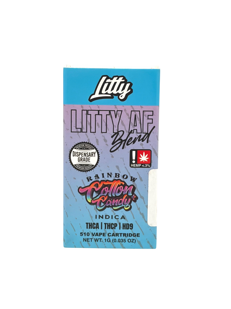 Litty AF Blend vape cartridge packaging on a white background