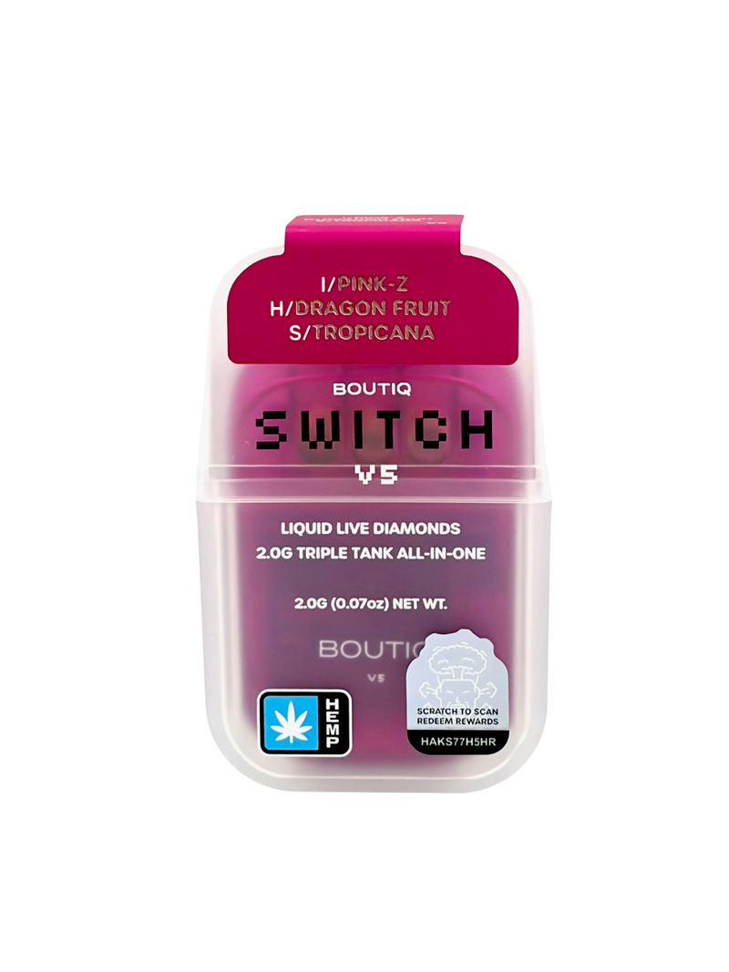Boutiq Switch vape device packaging on a white background